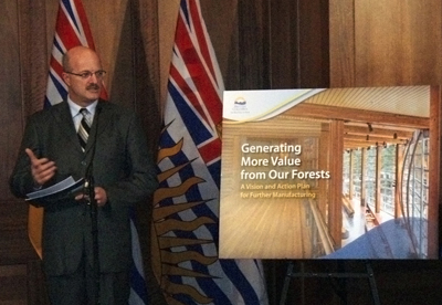 Minister of Forests and Range, Honourable Pat Bell.  Photo Credit: Government of British Columbia
